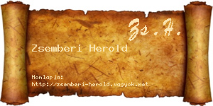 Zsemberi Herold névjegykártya